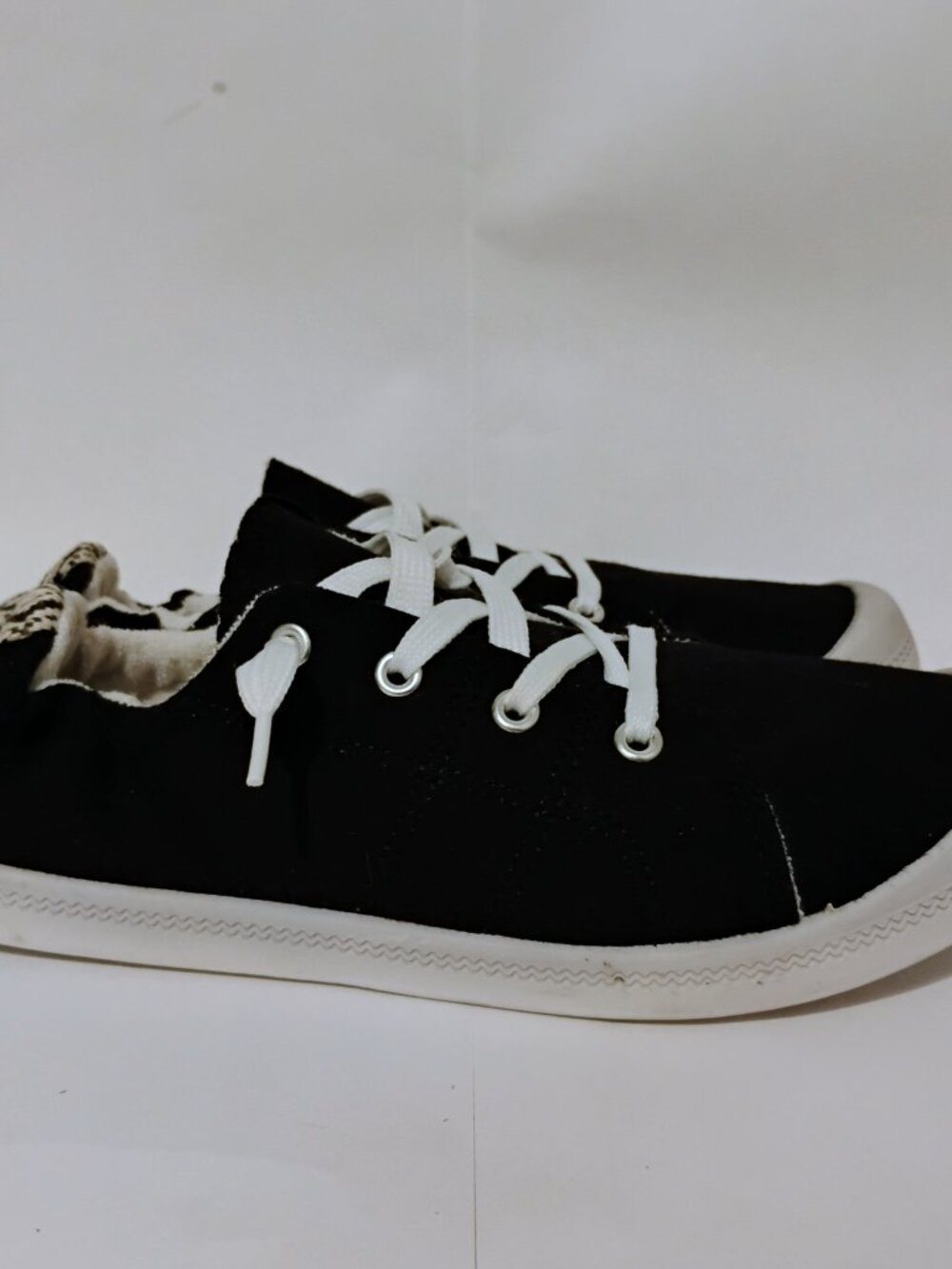 C&C California Sneakers Slip On Scrunch Boho Geometric Memory Foam Black 8